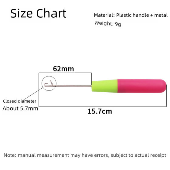 Wholesale 5.7mm crochet wig crochet hair dye tongue crochet wig weaving tools dirty braid crochet
