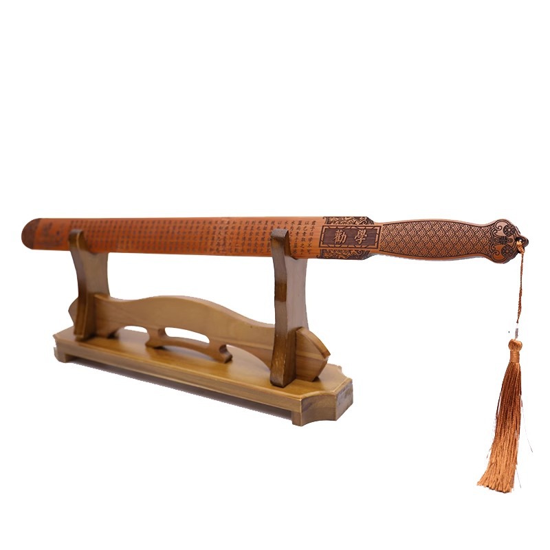 Regla de anillo de mango de bambú doméstico regla de bambú sólida para engrosar regla de discípulo para maestra de artefacto especial para mujeres regla de enseñanza