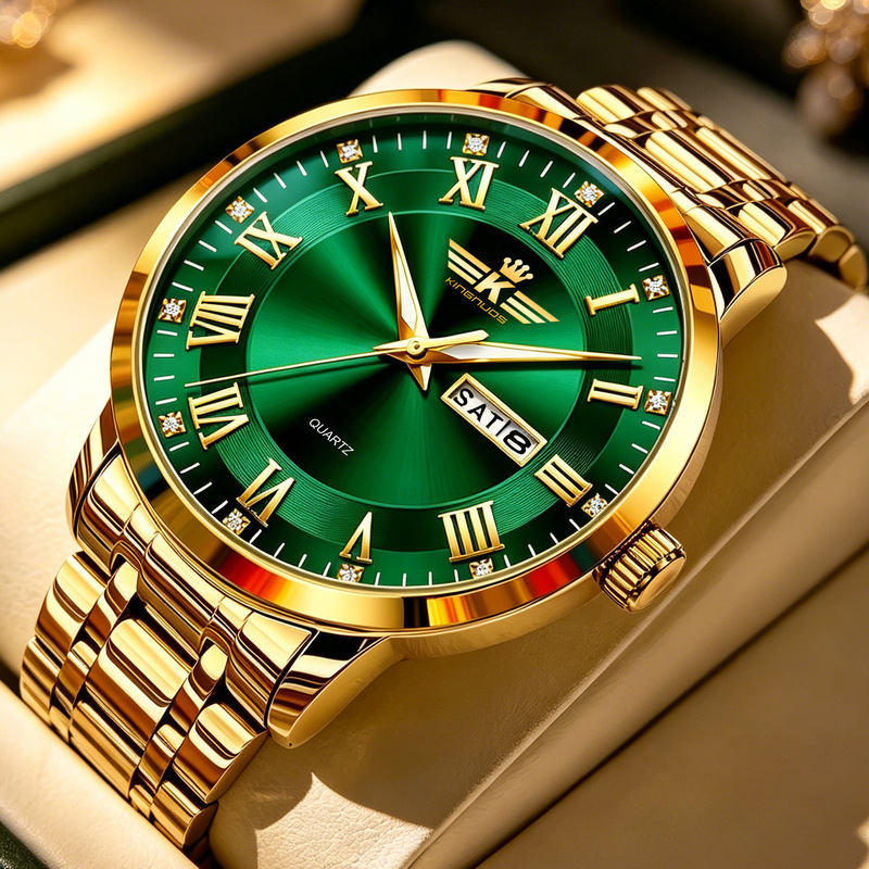 2026 New Elegant and Fashionable Roman Numeral Diamond-Encrusted Dual Scale Steel Band Watch with Dual Calendar Display, Hot-Selling Across Borders 2026 New Elegant and Fashionable Roman Numeral Diamond-Encrusted Dual Scale Steel Band Watch with Dual Calendar Display, Hot-Selling Across Borders