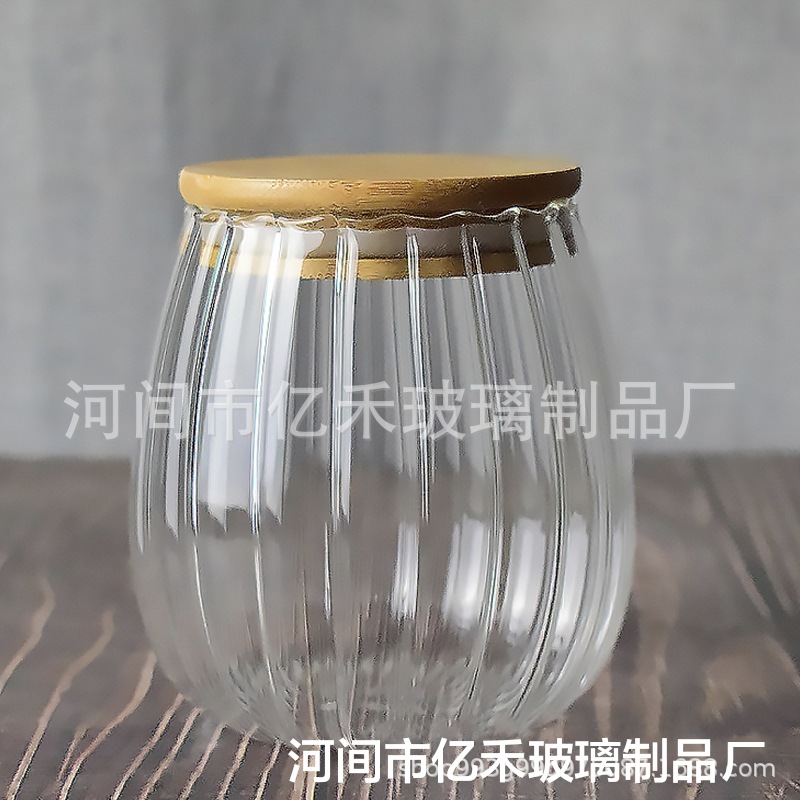 Tarro de vidrio de pétalo spot, frasco de vidrio sellado creativo, frasco de té, jarabe de gran capacidad de grado alimenticio para el hogar, almacenamiento a rayas