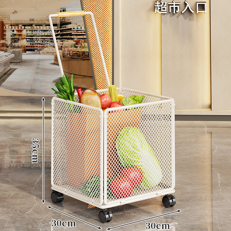 Carrito Manual de Compras de Hierro, Portátil y Móvil, para Compras y Supermercado image 7