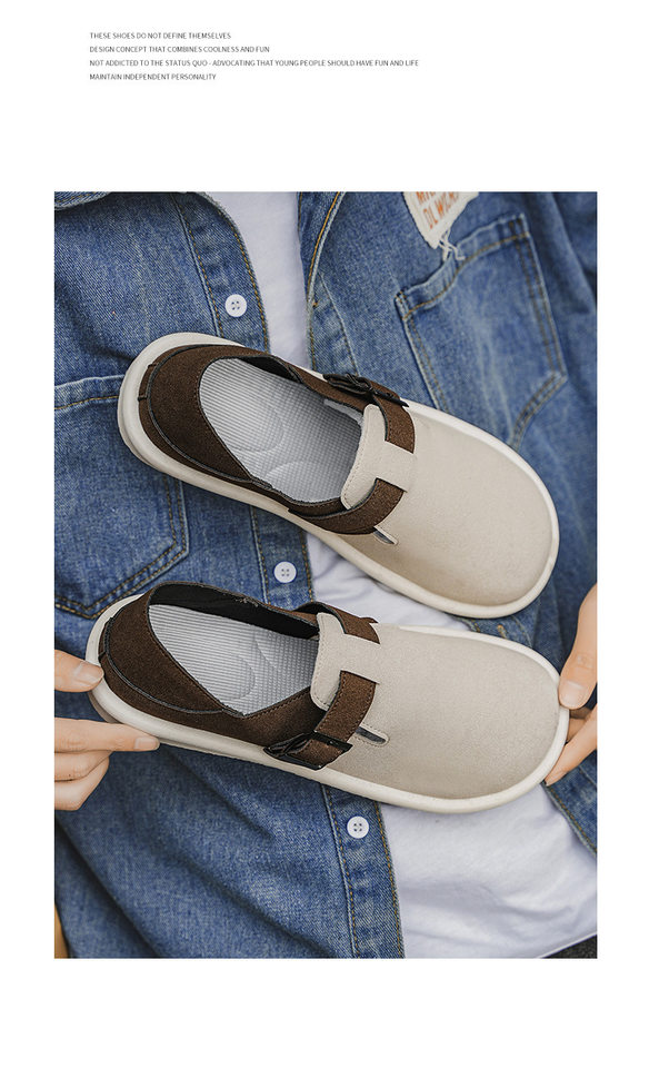 Dép sandal nam nửa gót không quai hậu, thoáng khí mùa hè, đế bằng nhẹ, size lớn 39–47 — BK 502m màu, BK 503m màu, BK 505m màu nâu, BK501 kaki chi tiết 39