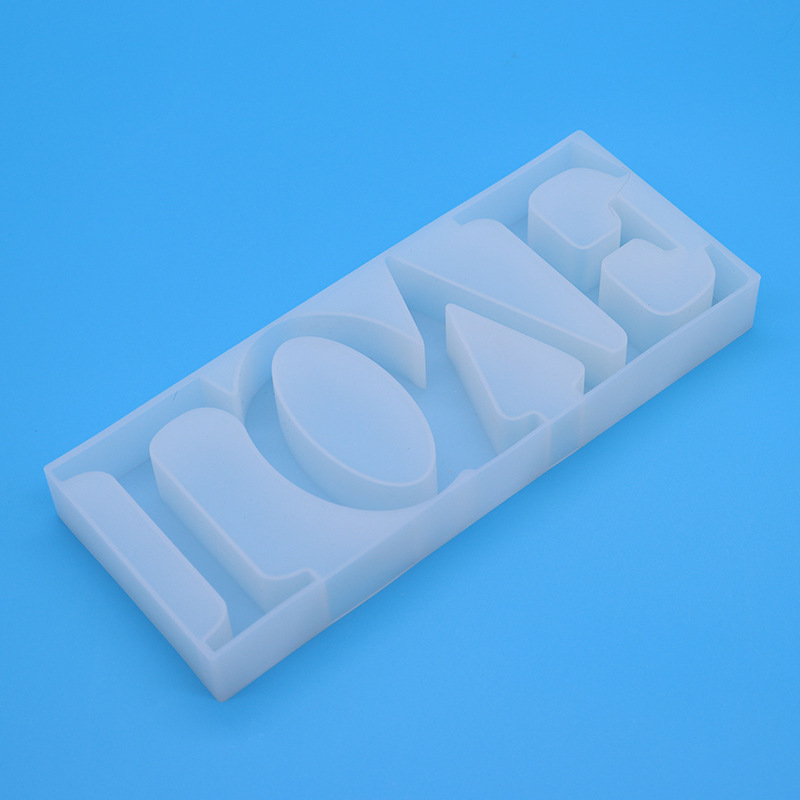 Utensilios para hornear molde para pastel letra cuadrada molde de silicona molde de inversión de bricolaje decoración gota de cristal herramienta gelificante