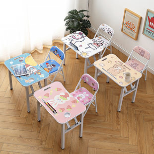 2I KIdsren's Study Table and ChaIr Set PrImary School Students Home FoldableIng Desk WrItIng Desk CombInatIon KIdsren's Homework EatIng