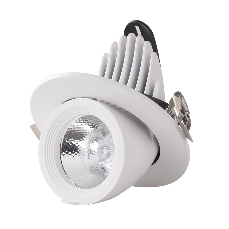Lámpara de trompa de elef COB lanterna LED lava pared incrustada tienda de ropa comercial ángulo ajustable anti-deslumbrante luz de techo