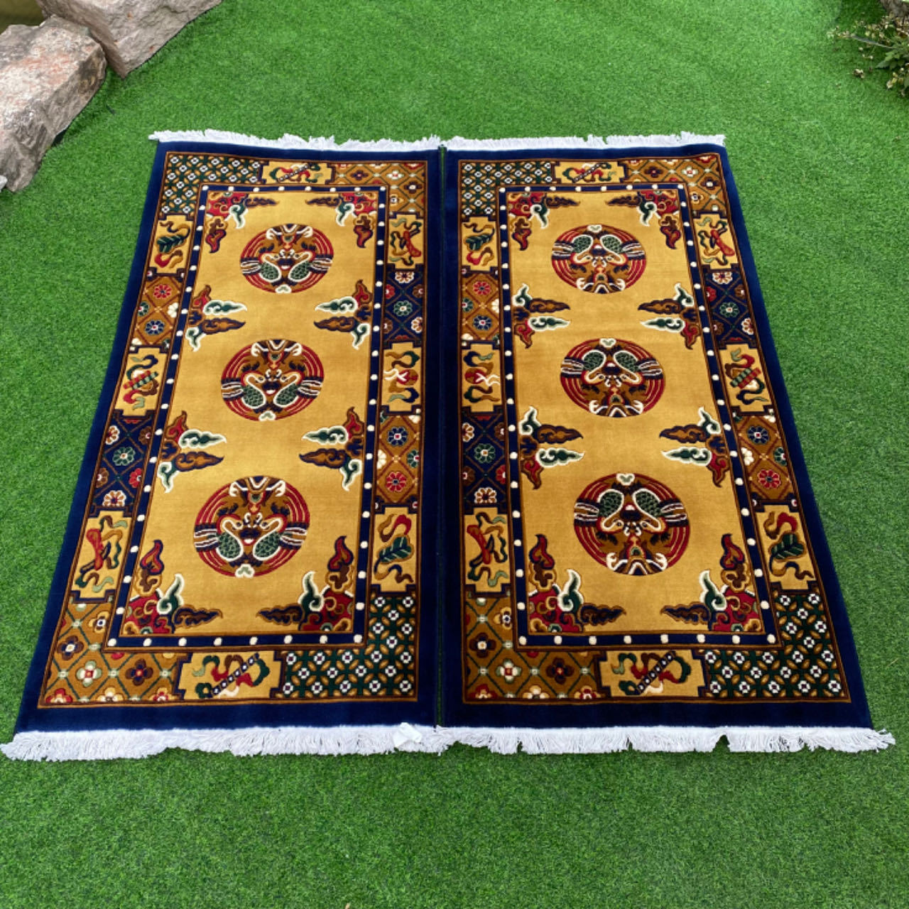 新西兰羊毛藏毯民族风地毯藏式对毯客厅沙发地毯床边地毯厂家直销