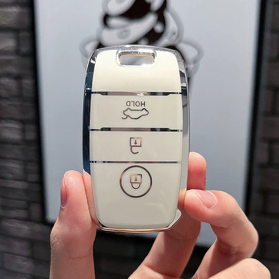 Car key bag, Running Sorento Yipao Kaishen - kia-a-smart-3-key-single-shell-white