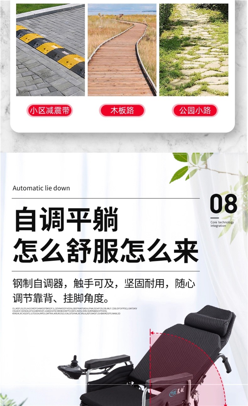 Chenyue Electric Wheelchair Intelligent Fully Automatic Elderly Special Folding Lightweight Four-Wheel Scooter for the Elderly and Disabled