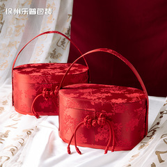 新中国式チャイナドレス風楕円雅韻手提げお土産喜糖箱結婚花嫁中国結礼品包装箱