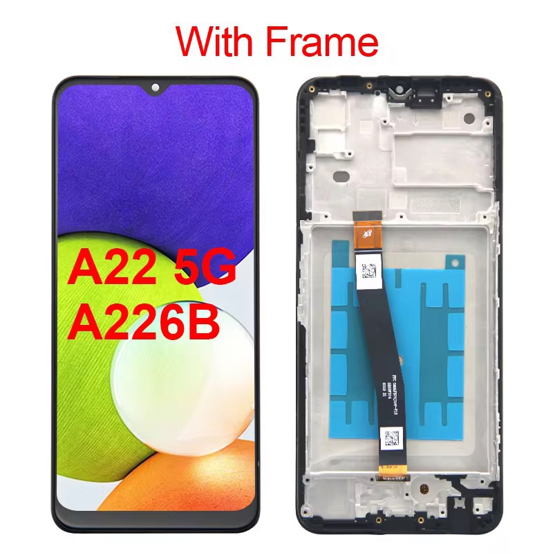 Aplicable a Galaxy Samsung A226 conjunto de pantalla LCD de teléfono móvil A22 5g pantalla de marcos o