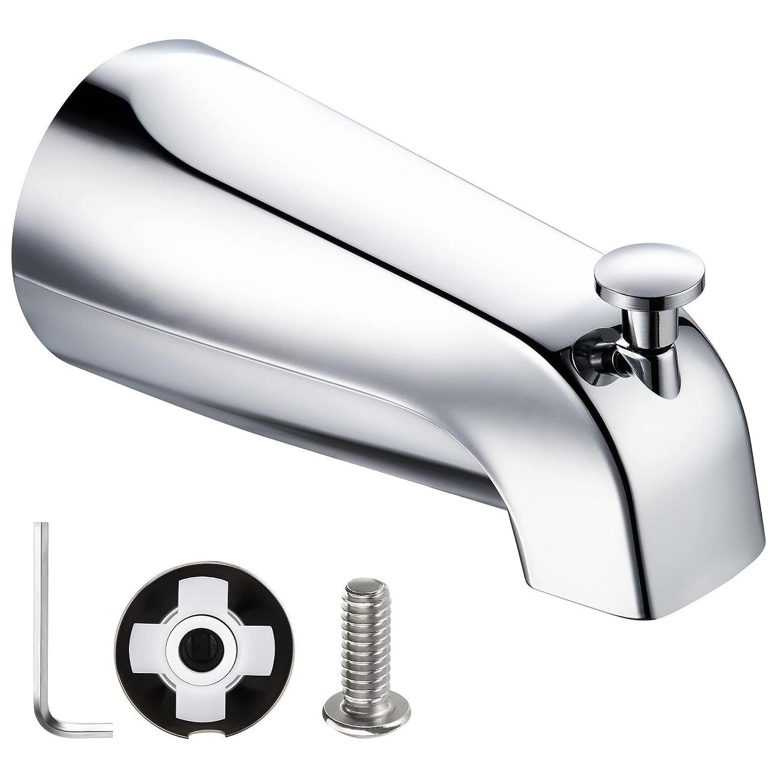 Xiamen bathroom concealed bathtub faucet with pull-down water outlet wholesale Amazon electroplating zinc alloy pull-up faucet