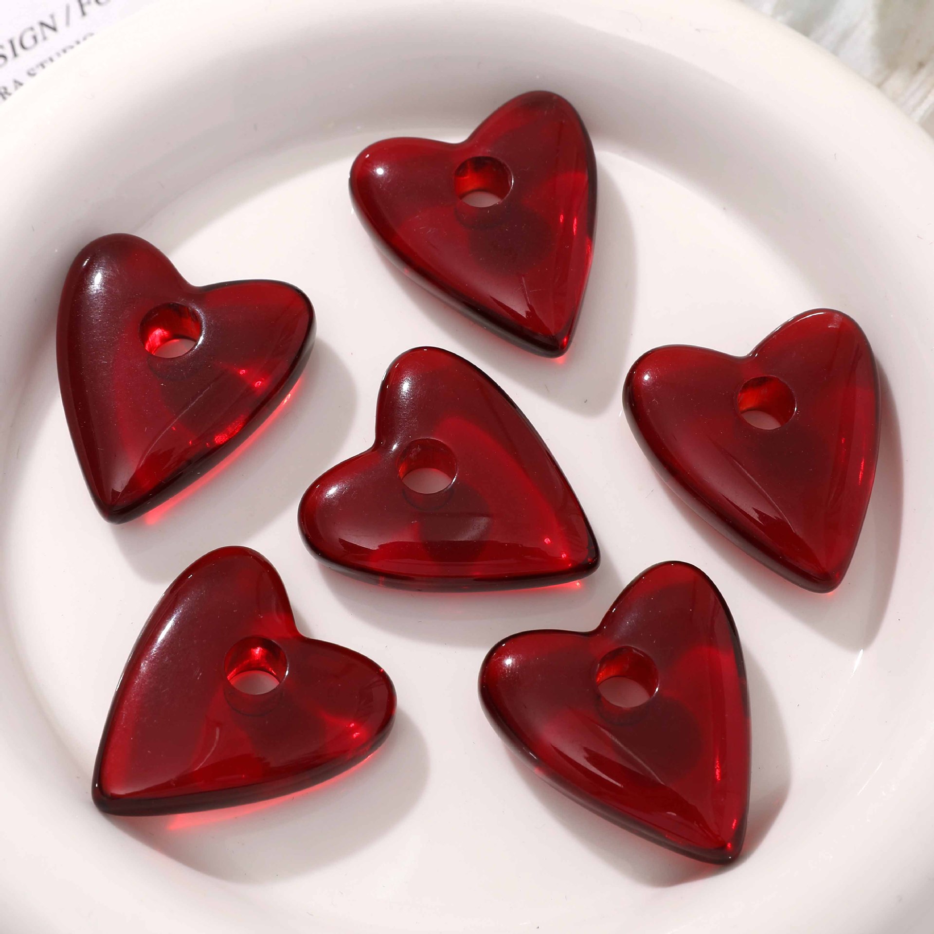 4g Weight Pendant Jewelry Making Type 35*30mm Jewelry Making Size DIY Jewelry Accessories Classification 1 Piece Quantity Resin Material Heart Shape Pattern Polished Finish Sweet, Simple Style Style 1 Piece 35*30mm Resin Heart Shape Polished Pendant 2
