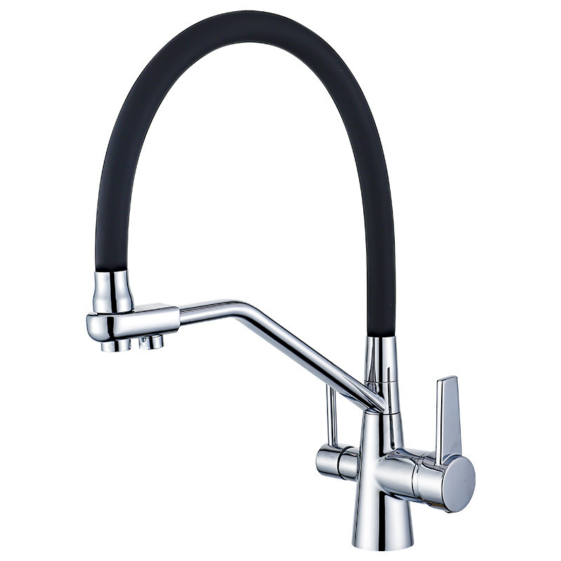 Grifo de Cocina para Agua Potable Directa 3 en 1 de Cobre, Giratorio y Extensible, para Cocina image 5