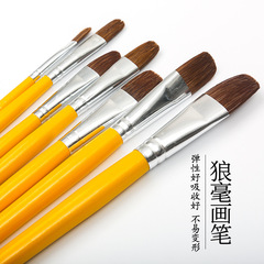 High-end Wolf-Hair Oil and Gouache Brush Set 826 — Single Watercolor & Acrylic Painting Brushes Available for Wholesale, Complete Brush Kit