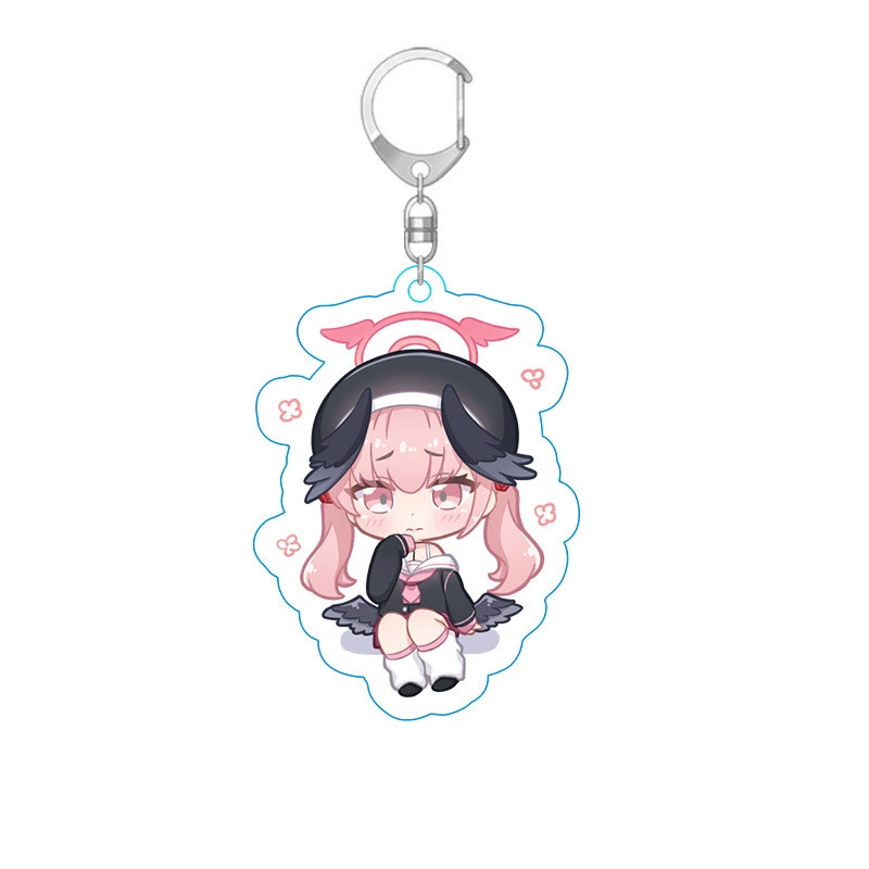 Anime Blue Files Peripheral Keychains Blue Files Acrylic Pendant Animation Keychain