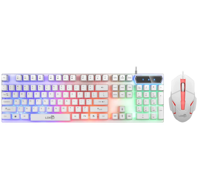 雷迪凯 832 key mouse set new USB keyboard mouse light -emitting game kit colorful backlight generation