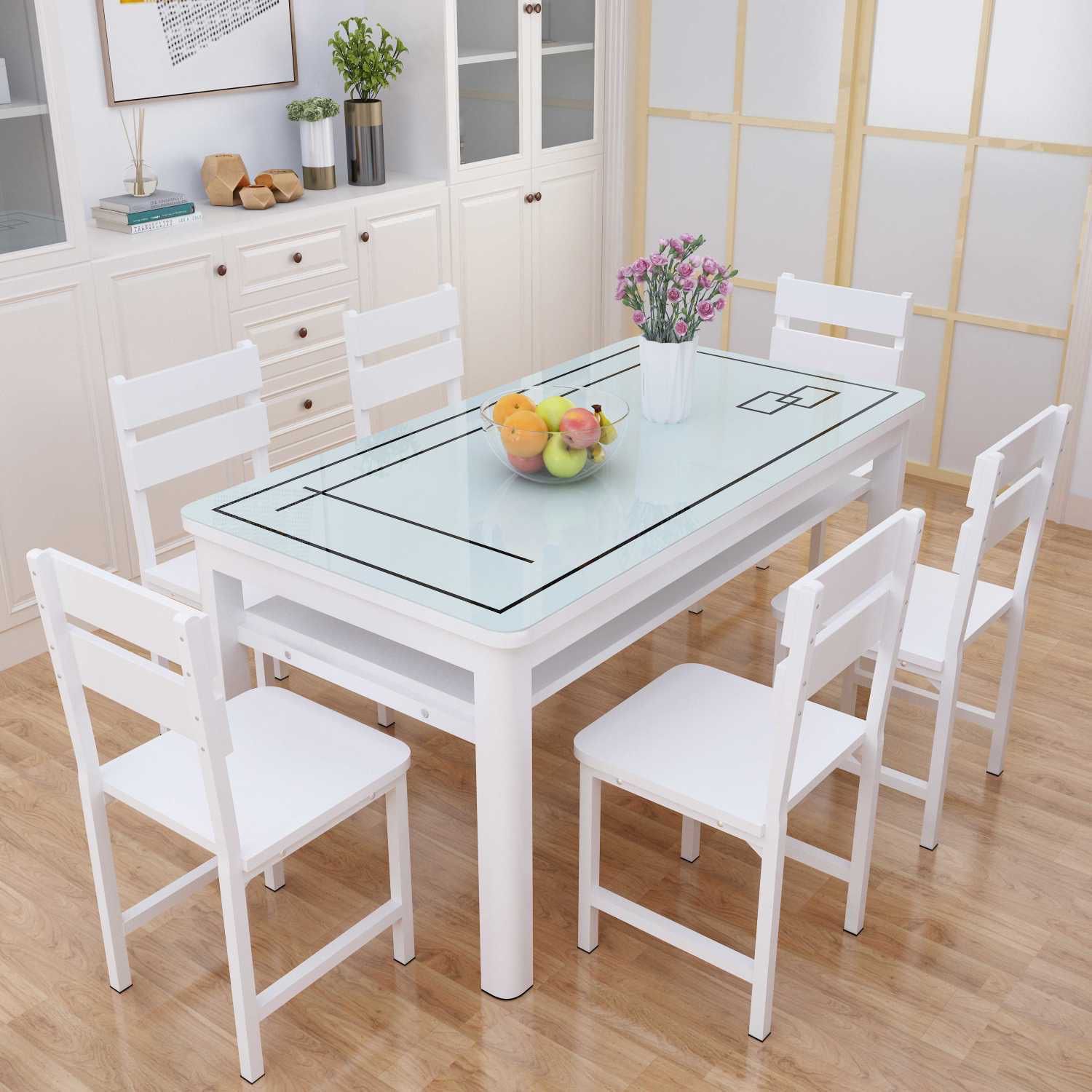올 화이트 + 화이트 유리