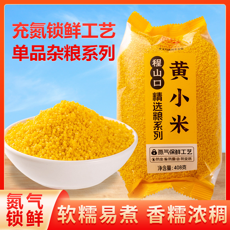 程山口黄小米山东农家五谷杂粮新小黄米熬粥粘稠小米粥新米粗粮