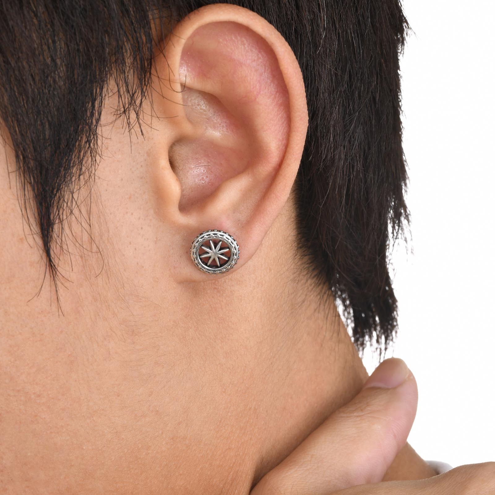 Minimalist Men's Stud Earrings In Stainless Steel For Daily Wear_voghion.com