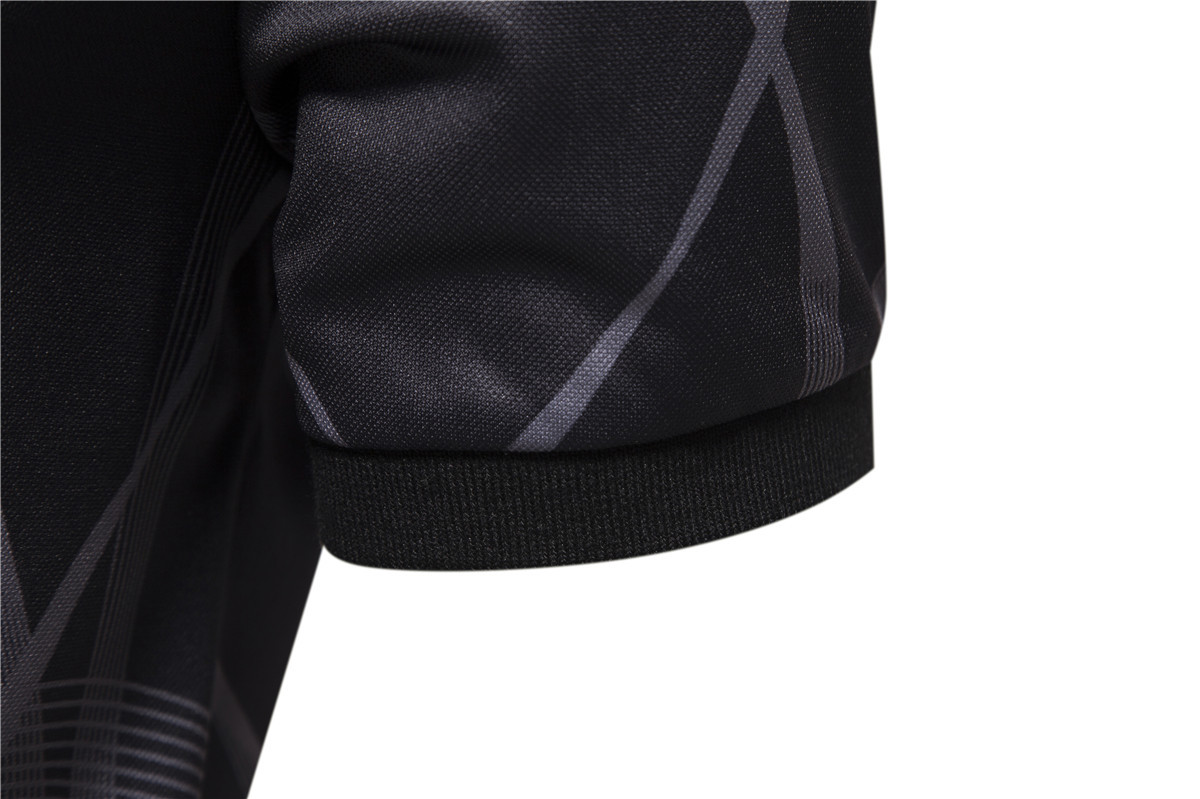 Nuova polo casual estiva con maglietta a maniche corte da uomo con stampa a righe_voghion.com