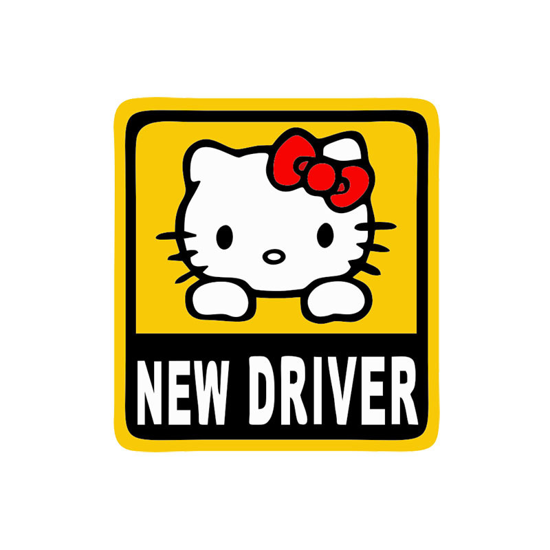 New driver初心者運転車シール初心者運転実習標識車シール女性運転手警告車シール|undefined