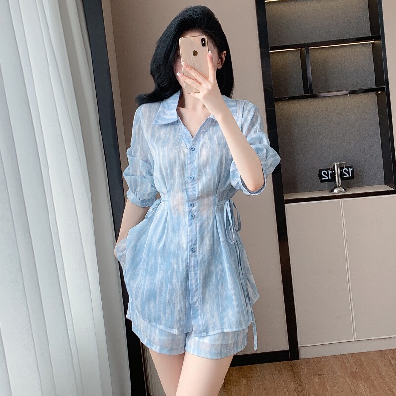 Lightweight Sun-Protective Shirt and Dress Set 2025 Summer New Design Sequined Dress Two-Piece Set