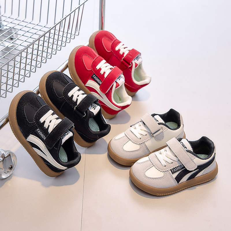 25 de otoño nuevos zapatos deportivos para niños zapatos de skate zapatos de suela suave para bebés zapatos casuales de estilo universitario para niños zapatos de entrenamiento moral