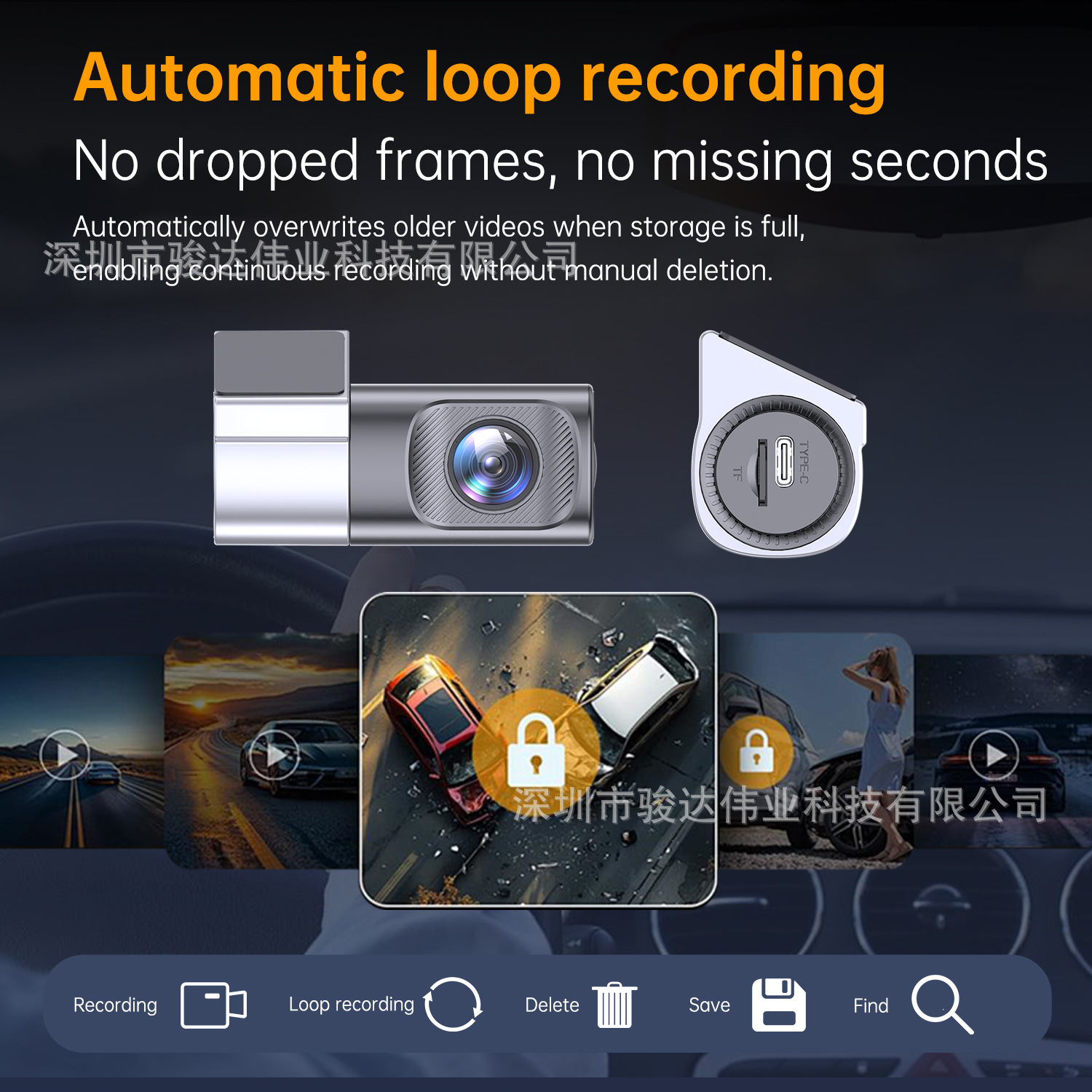 2026 Private Model New Cross-Border Amazon Foreign Trade Dash Cam Night Vision High-Definition Wifi Connectivity Dashcam