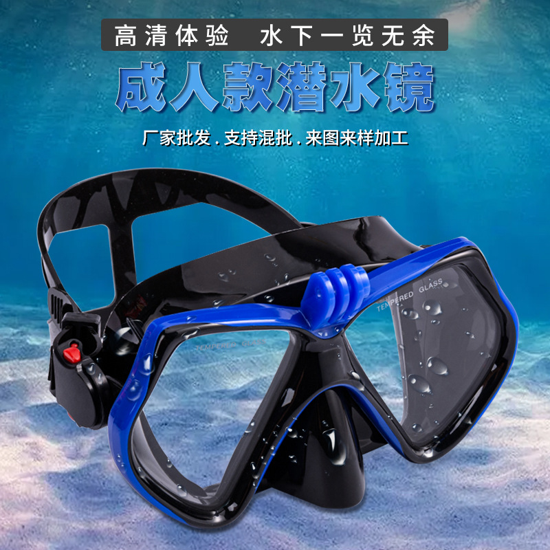 Cross-Border New Product Camera Diving Goggles Underwater Sports Camera Diving Mask with Bracket High-Definition Waterproof Mask