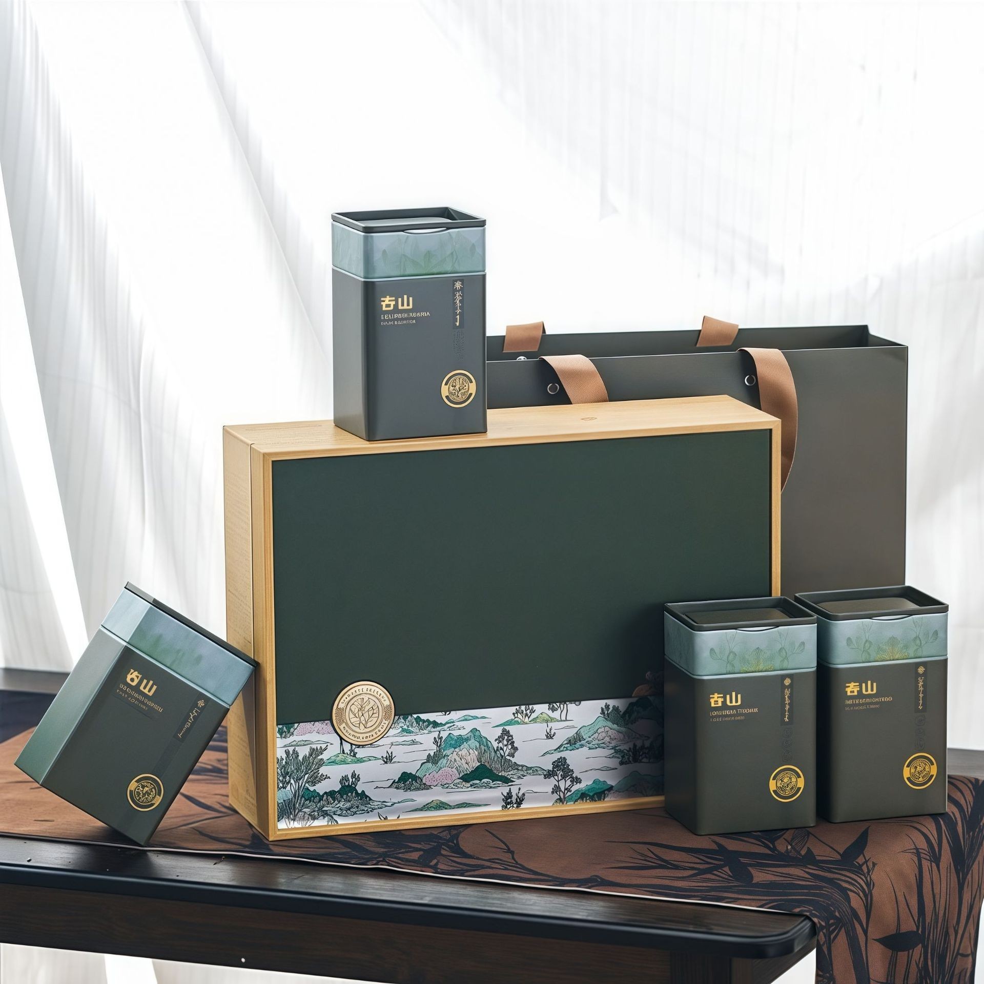 2025新款高档礼盒包装盒通用绿茶半斤一斤装茶叶空源头工厂食品级