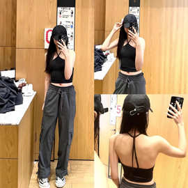 Lulu原标同款工装裤速干防水DanceStudio宽松运动休闲直筒长裤女