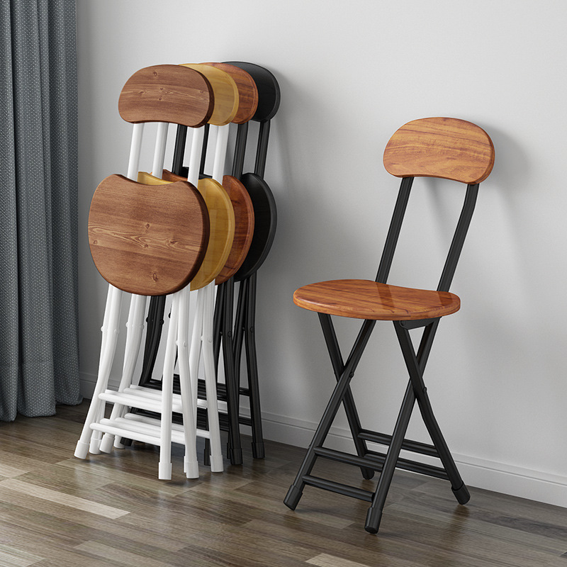 Hogar pequeña silla plegable alquiler casa estudiante dormitorio simple respaldo silla de la computadora portátil Silla de entrenamiento