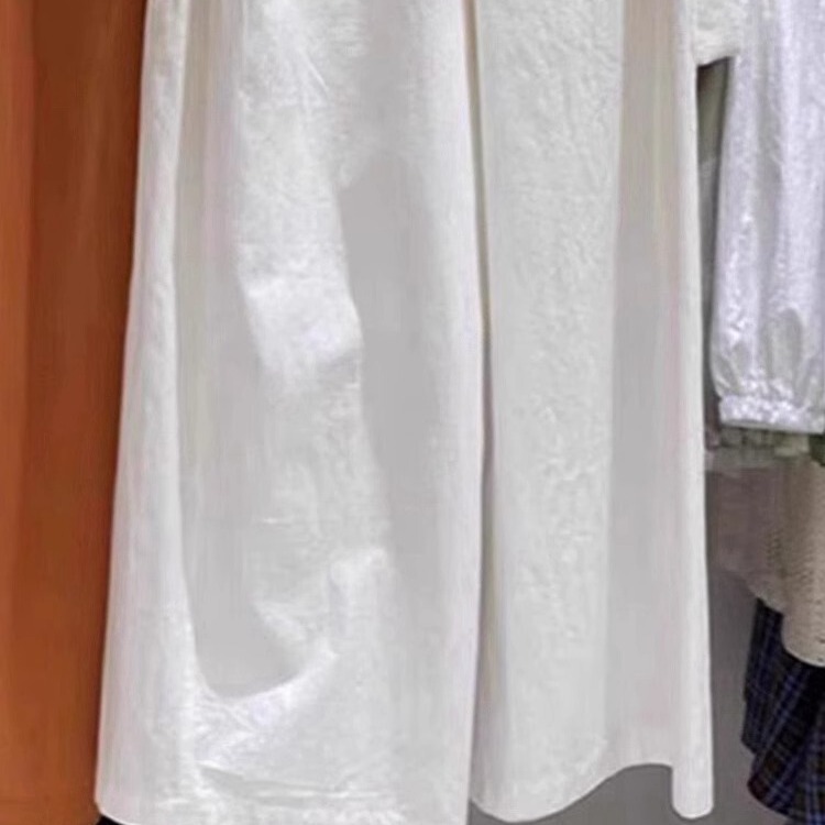 広州十三行高品質〜女性用白いウエストゴム綿とリネンのワイドレッグパンツ、ゆったりとした股をカバーし、スリムに見える日本の山本パンツ|undefined