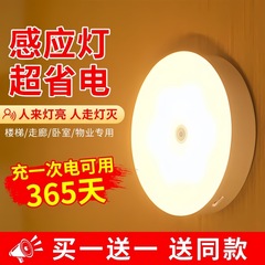 led人体智能感应灯走廊不插电小夜灯全自动超亮厕所楼道宿舍家用