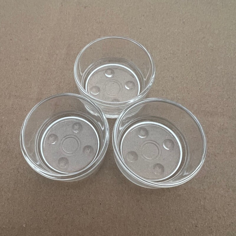 ティーカップガラス燭台diyろうそく材料燭台カップ4点ティーカップ口径4.6高さ2.5cm|undefined