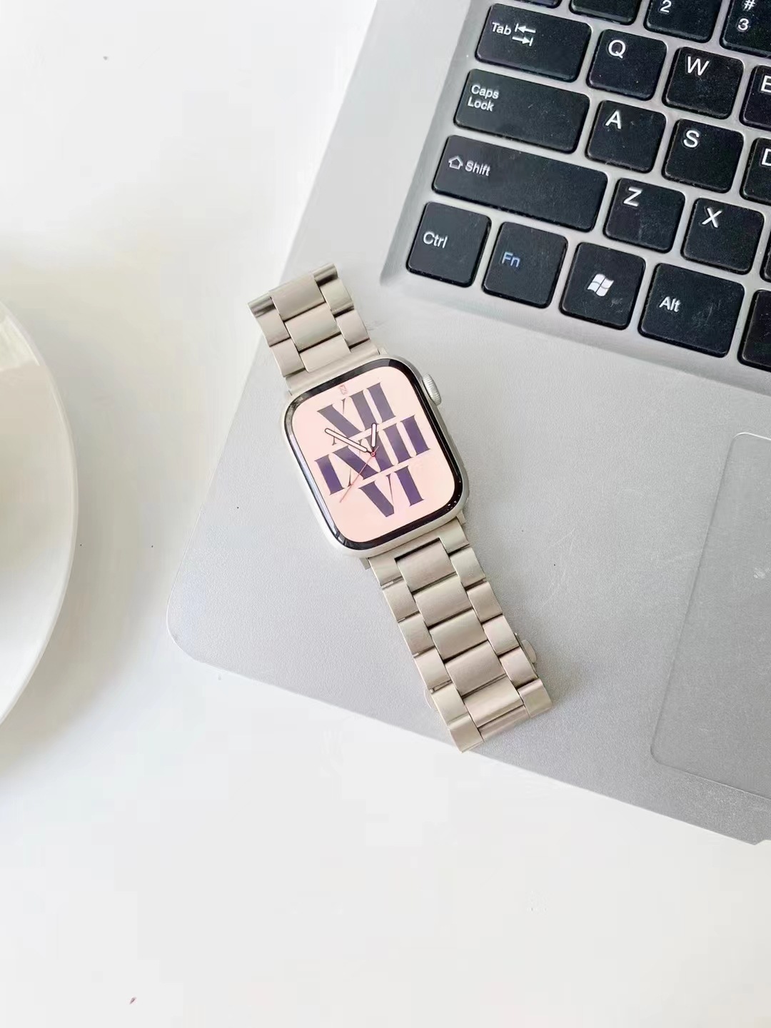 Starlight serie de color Correa Metal adecuado para Apple Reloj Apple watch7654321 generación SE reloj moda cadena