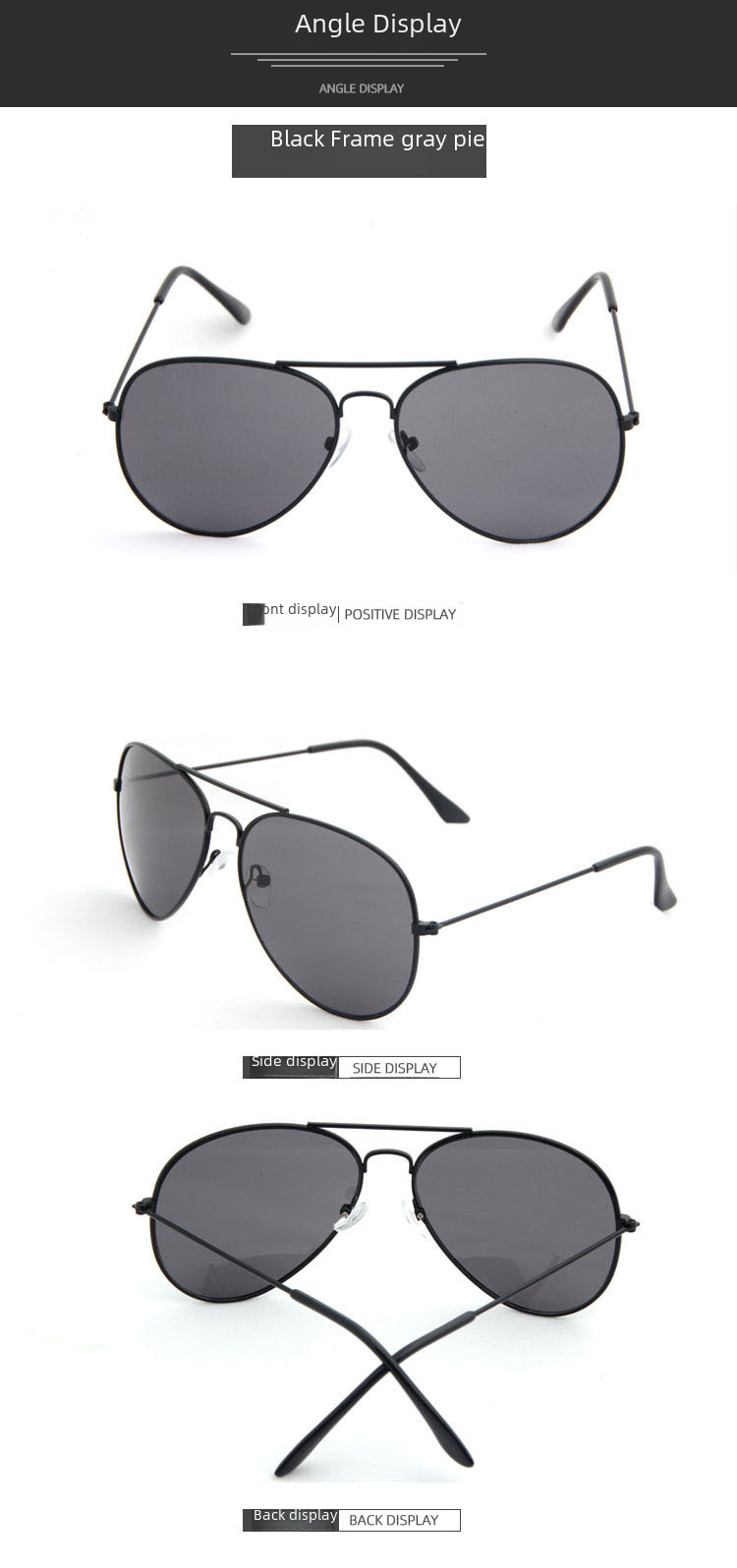 Aviator solglasögon för herr metallbåge med uv400 skydd_voghion.com