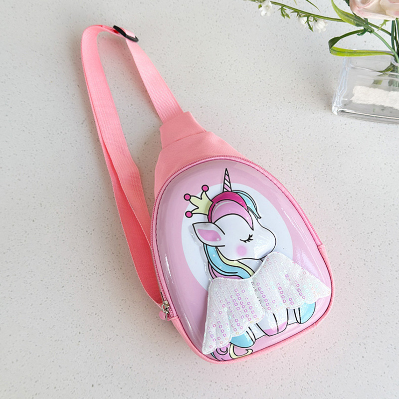 2025 nueva mochila de hombro infantil unicornio de dibujos animados bolsos de cáscara dura lindos niños niñas bolsos de pecho