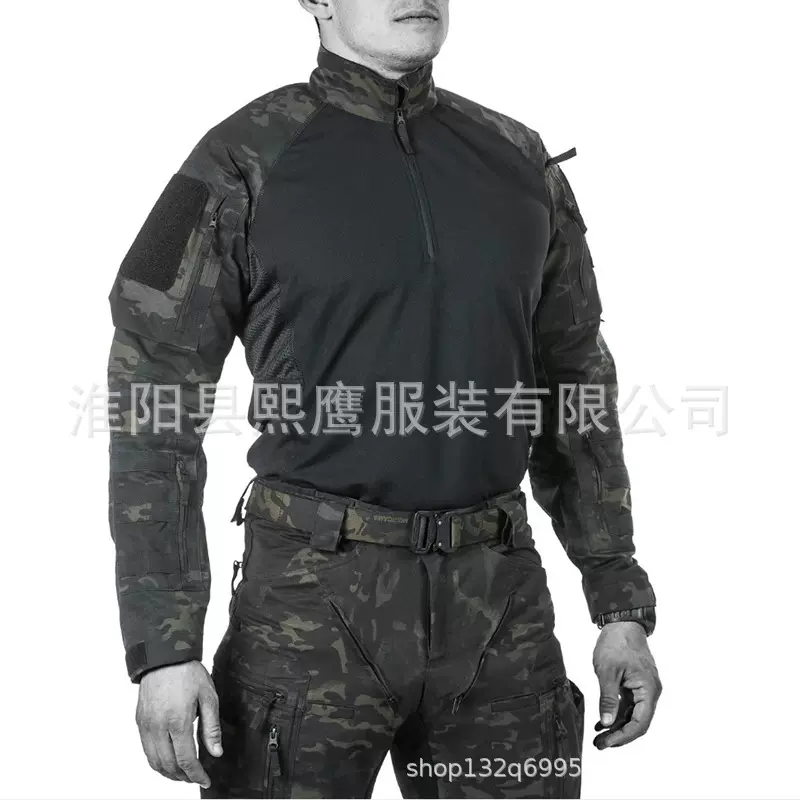 跨境新款青蛙服套装纯棉耐磨长袖作战服特种兵军迷服蛙服套装