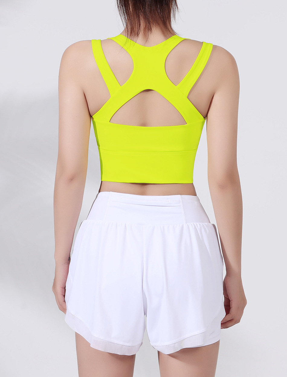 Sports Solid Color Nylon U Neck Active Tops Vest display picture 7