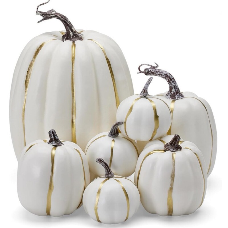 メーカー供給 ブラックゴールド7個セット 模造カボチャ フォームカボチャ ハロウィン装飾 ディスプレイ撮影用小道具|undefined