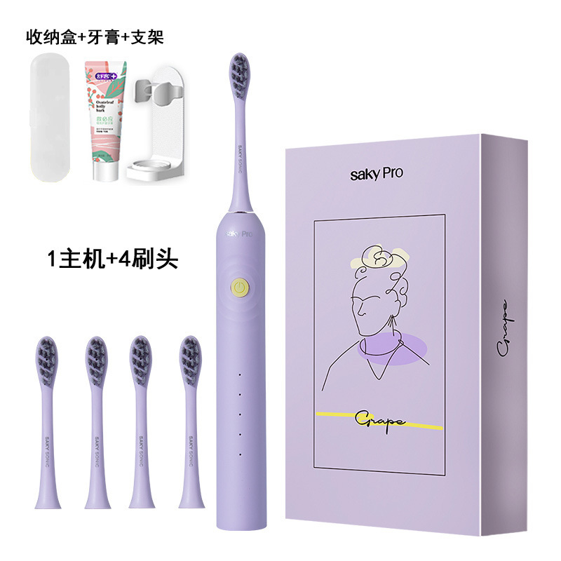 다육포도 (본체 1개 + 칫솔모 4개) 정품 매장 추천 (치약홀더 무료)