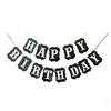 Calligraphy Birthday Alphabet Pull Flat Manufacturer Wholesale Fish Tail Birthday Happy Pull Flag Decoration Baby Party Products