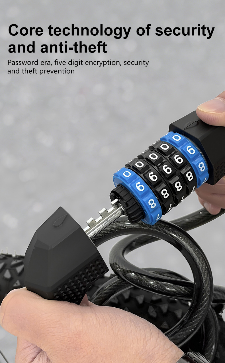 Five-digit Combination Bicycle Lock For Mountain And Road Bikes_voghion.com