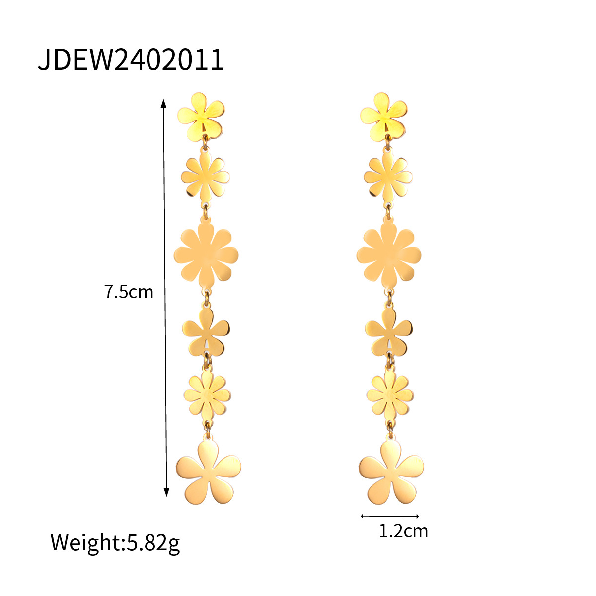 Jie Ding Collar de amor de acero inoxidable europeo y americano Pendientes simples de alta gama No se desvanece Joyas de acero de titanio Joyas transfronterizas Mujeres