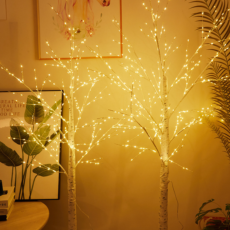 led白桦树铜线灯圣诞节日仿真树灯家居庭院装饰日景观灯圣诞装饰