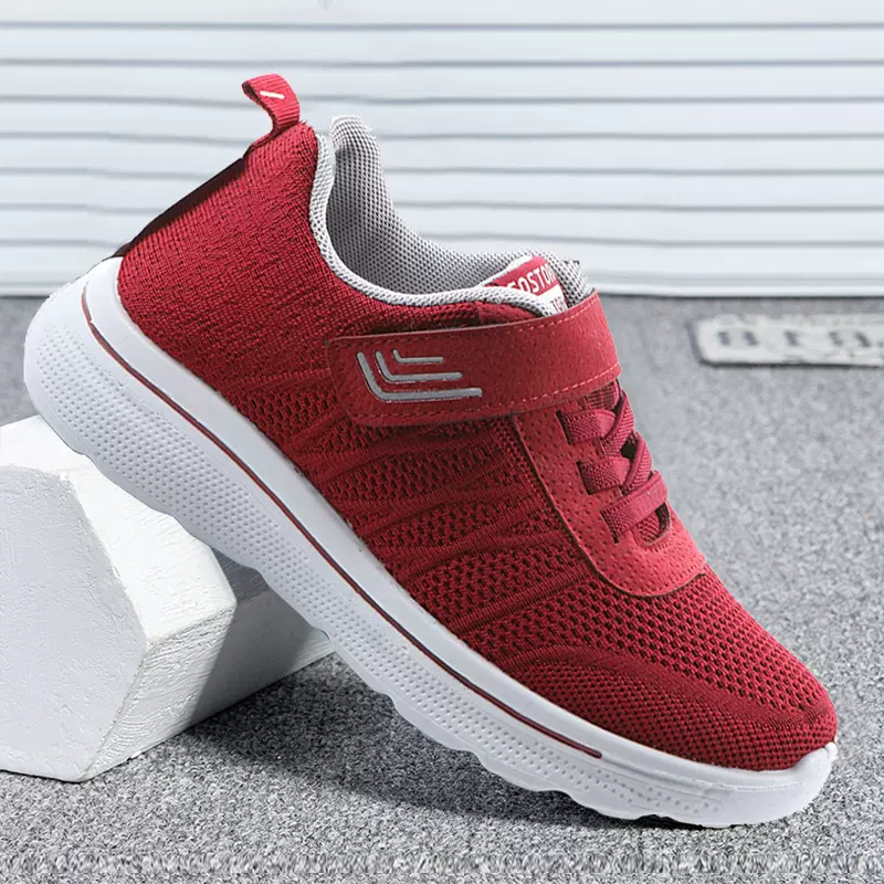 女单鞋秋季健步鞋中老年老北京布鞋休闲运动妈妈鞋批发低跟魔术贴