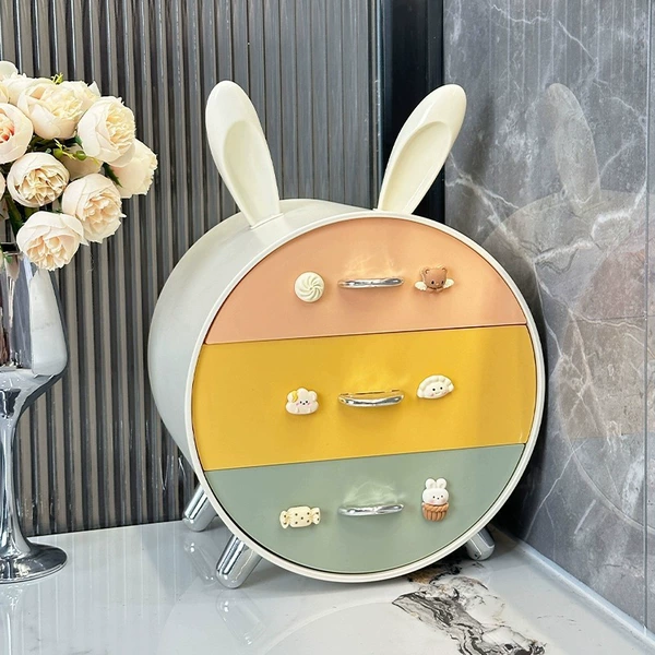 Milk and white ears [color i rainbow color]+6 three -dimensional stickers