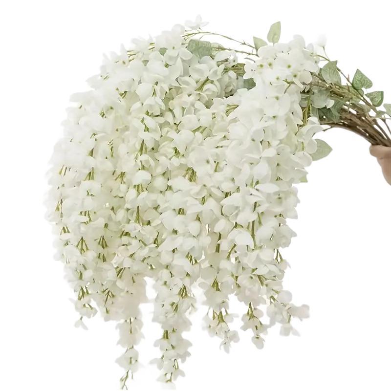 Cross-border hot-selling simulation wisteria albender bean flower artificial flowers hanging green plants home decoration wedding flowers 5