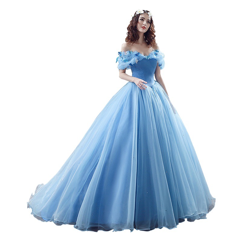 Cenicienta película misma princesa pettiskirt rendimiento 2024 nuevo vestido de novia foto arte examen rendimiento vestido de noche para las mujeres